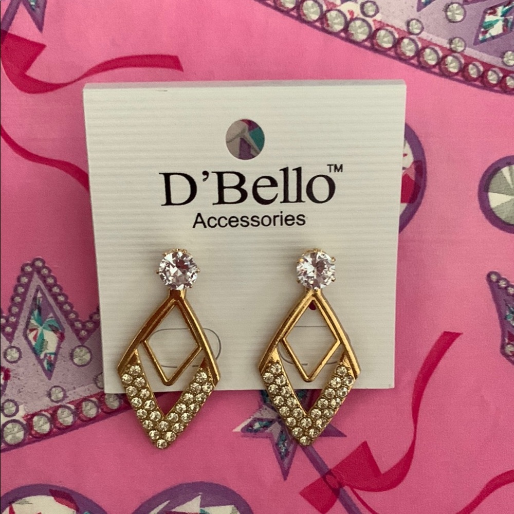 Gold and Silver Geometric Dangle Earrings